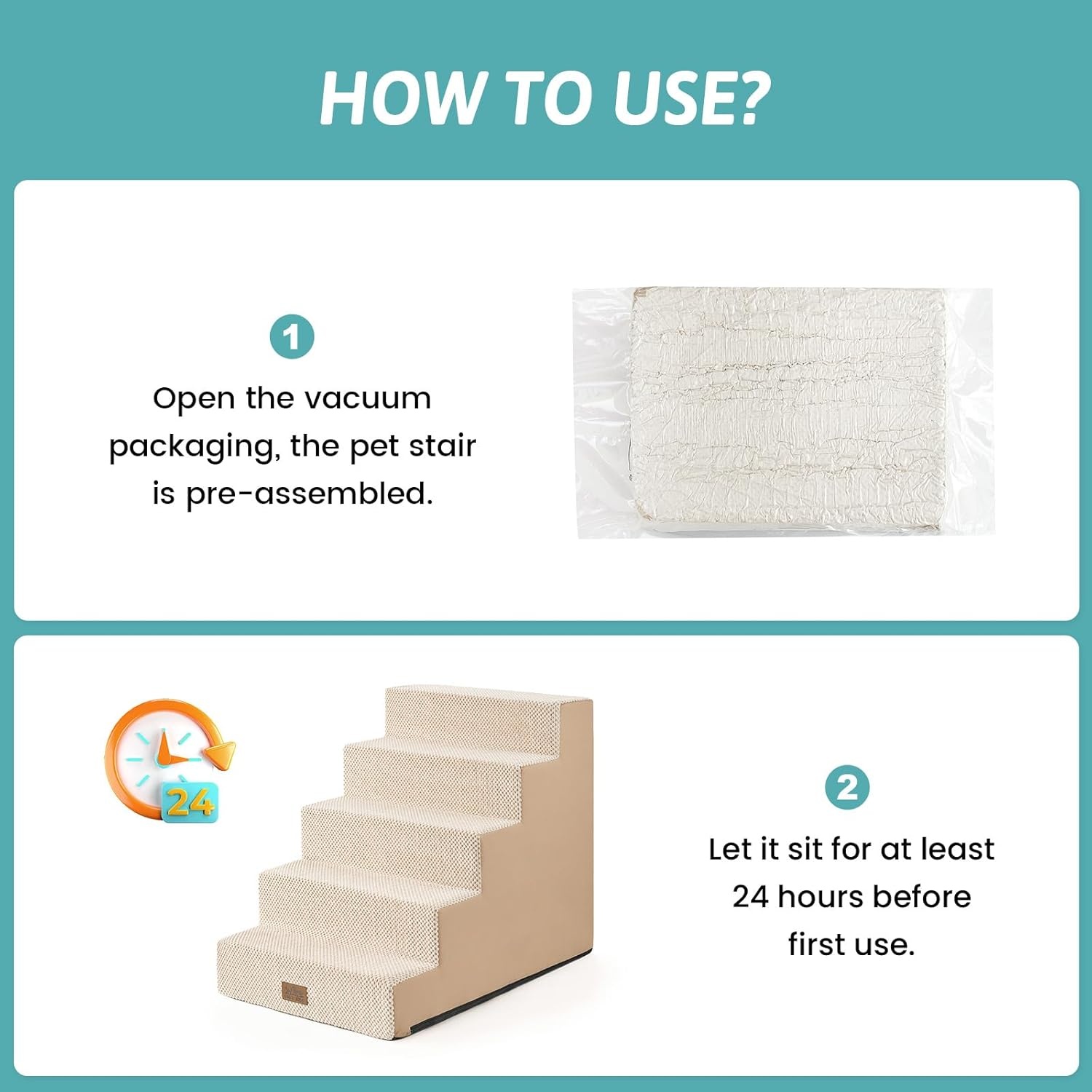 image:imageCOZY KISS Dog Stairs for Small Dogs 4 Tier Wider Pet Stairs for Couch and Beds 177 H NonSlip Dog Steps for Old Cats Puppy Small Medium Dogs 177x236x177 inch BeigeBeige