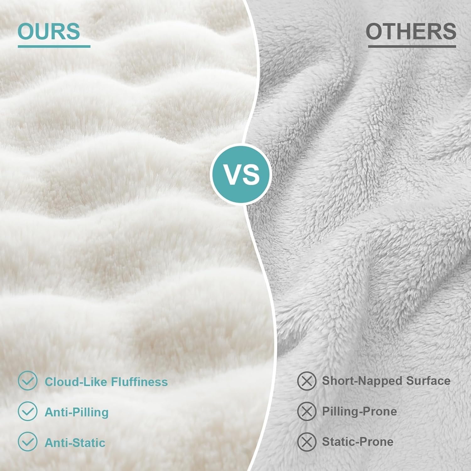image:imageCOZY KISS Couch Cover for Dogs Washable Ultra Soft Faux Fur Pet Sofa Pad for Car Seat Protector Liquid Pee Proof Cat Mat Warm Pad for Dresser Top 275x59 inch Tie Dye GreyCream