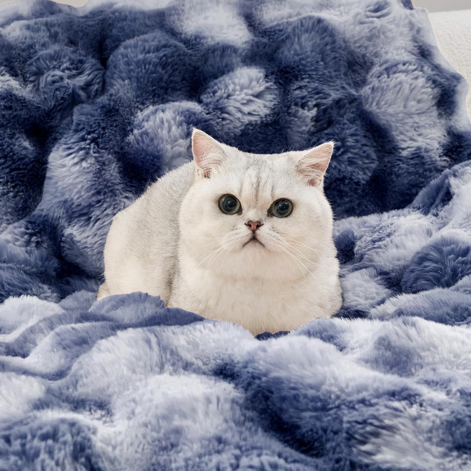 image:imageCOZY KISS Couch Cover for Dogs Washable Ultra Soft Faux Fur Pet Sofa Pad for Car Seat Protector Liquid Pee Proof Cat Mat Warm Pad for Dresser Top 275x59 inch Tie Dye GreyTie Dye Blue