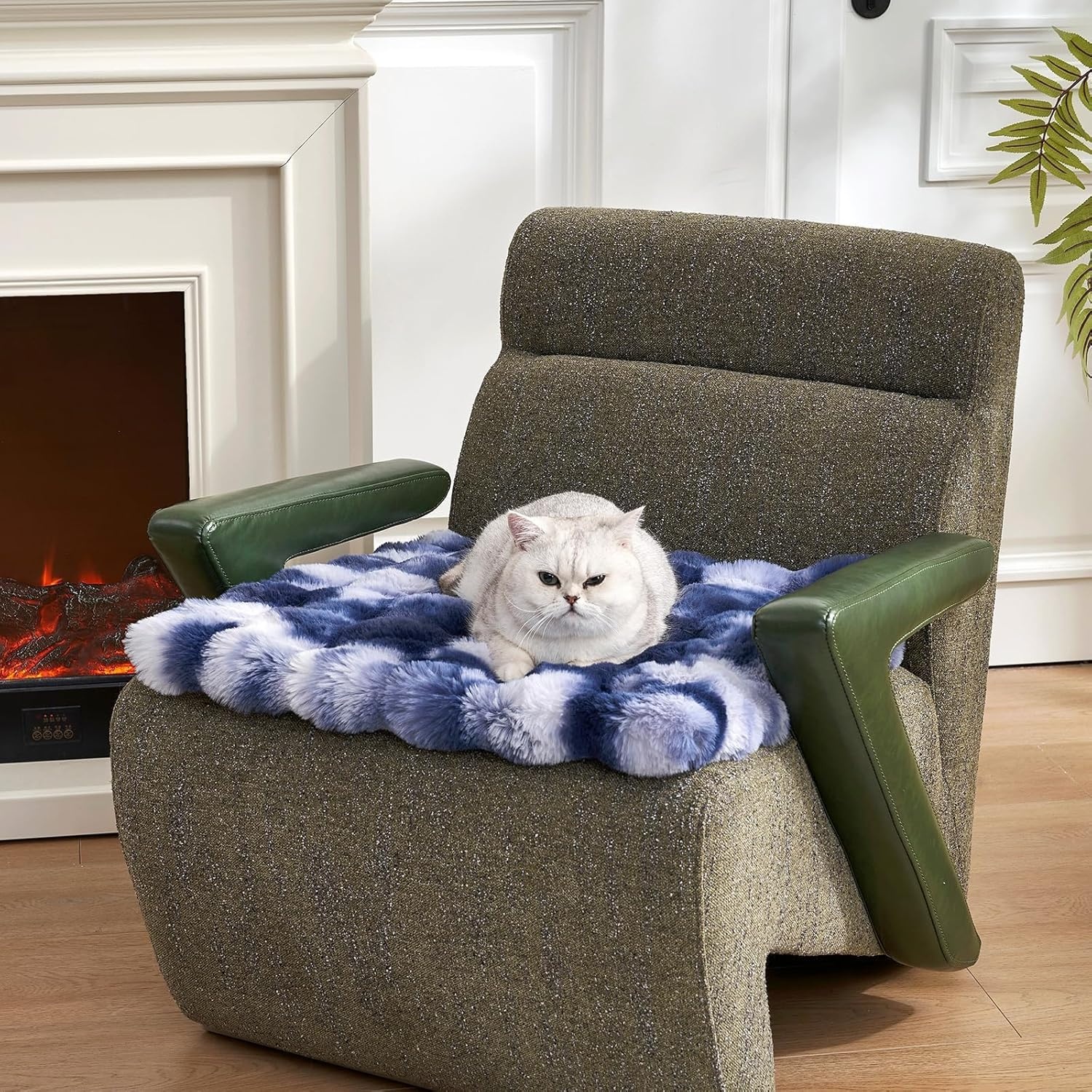 image:imageCOZY KISS Couch Cover for Dogs Washable Ultra Soft Faux Fur Pet Sofa Pad for Car Seat Protector Liquid Pee Proof Cat Mat Warm Pad for Dresser Top 275x59 inch Tie Dye GreyTie Dye Blue