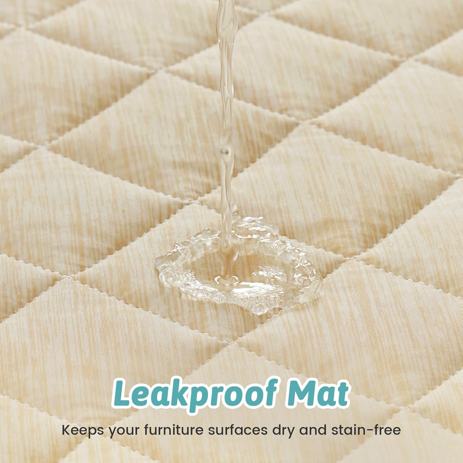 image:imageCOZY KISS Extra Large Dog Cooling Mat 52x82 QMaxgt04 Waterproof amp Leakproof Pet Bed Cover NonSlip Cooling Dog Blanket for Couch Floor Large Dogs GrayBeige