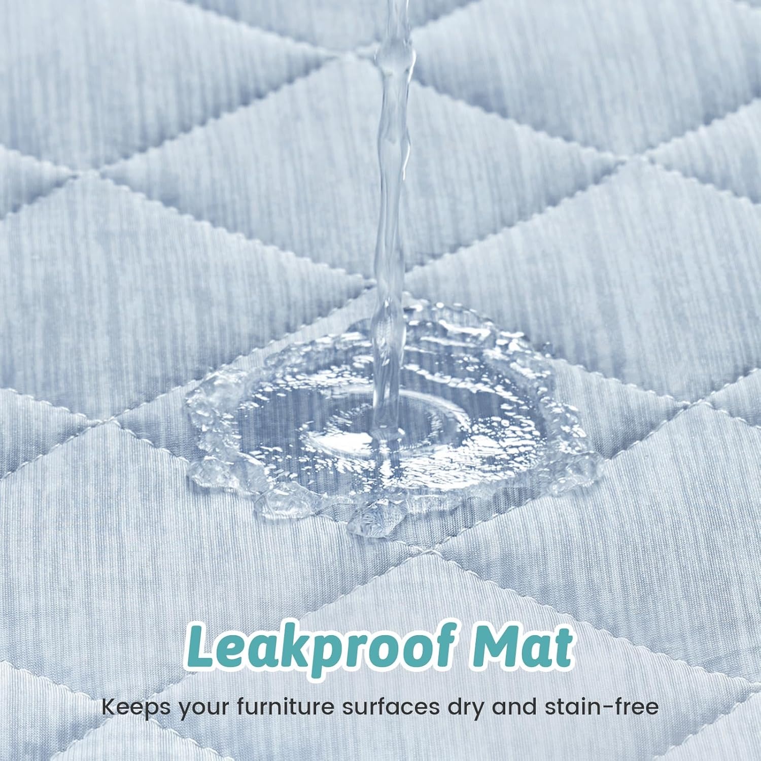 image:imageCOZY KISS Extra Large Dog Cooling Mat 52x82 QMaxgt04 Waterproof amp Leakproof Pet Bed Cover NonSlip Cooling Dog Blanket for Couch Floor Large Dogs GrayBlue