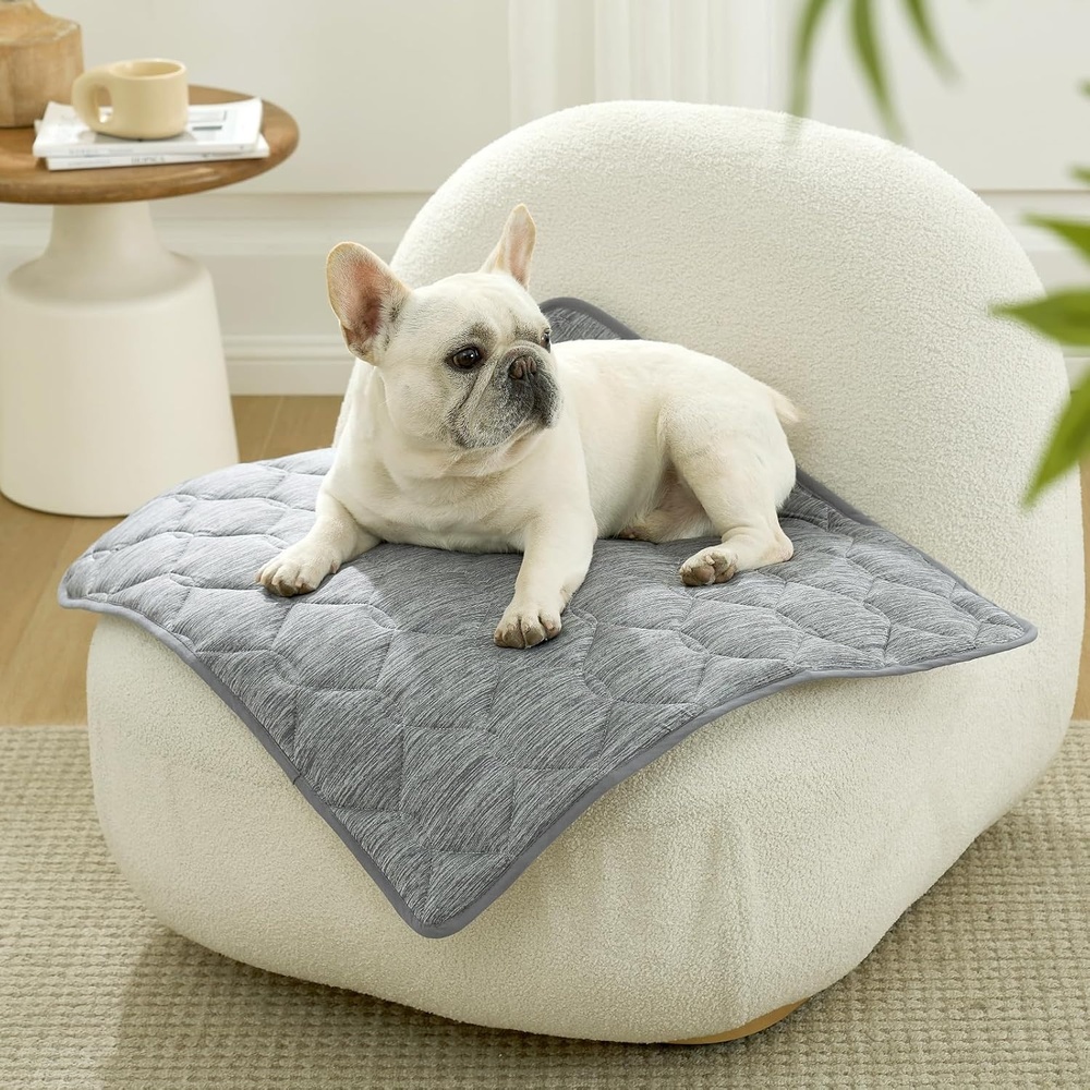 image:imageCOZY KISS DogampCat Cooling Couch Cover 275x275 Inch Waterproof Pet Pad QMax gt 04 CoolTech Fabric GreyDark Grey