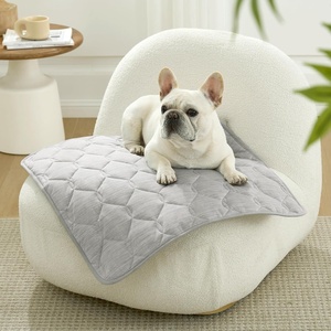 image:imageCOZY KISS DogampCat Cooling Couch Cover 275x275 Inch Waterproof Pet Pad QMax gt 04 CoolTech Fabric GreyGrey