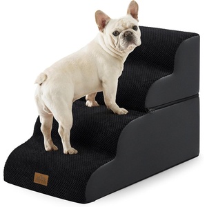 image:imageCOZY KISS Extra Wide Dog Stairs with Tunnel Detachable Large Pet Step for Small Medium Dog Puppy or Cat Ramp for High Bed Couch Sofa or Car Stable 197x33x224 inch 5 Step BlackBlack