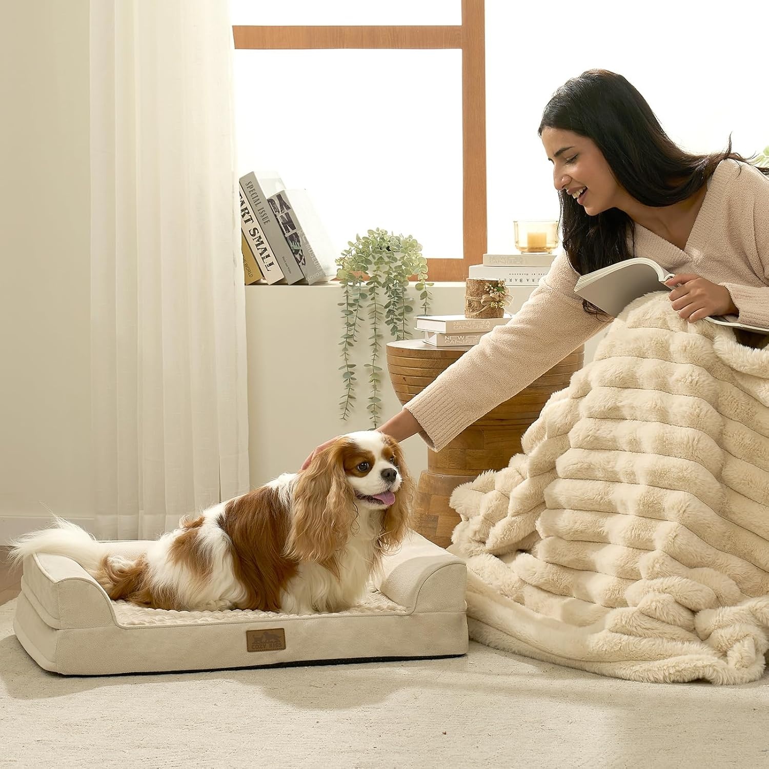 image:imageCOZY KISS Dog Stairs and Orthopedic DOD Bed