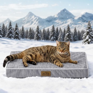 image:imageCOZY KISS Cooling Dog Bed for Crate Waterproof Orthopedic Dog Crate Mat with Removable Washable Cover Egg Crate Foam Support Dog Bed 36x27x3 InchSilver GreyDark Grey